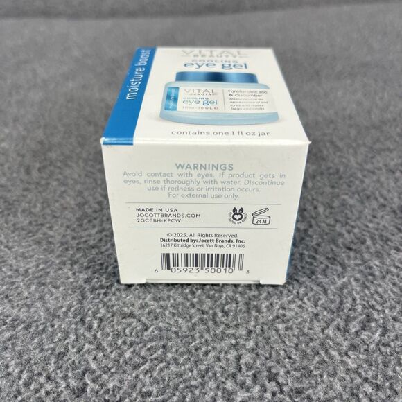 Vital Beauty Cooling Eye Gel Hyaluronic Acid Cucumber for Dark Circles Bags 1 oz - Picture 12 of 12